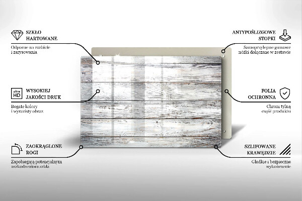 Herdabdeckung Helle Holzbretter