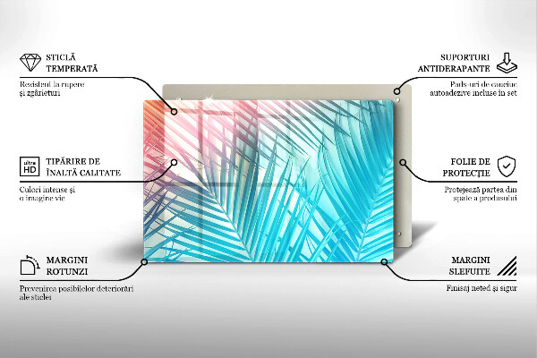 Herdabdeckung Pastellblätter