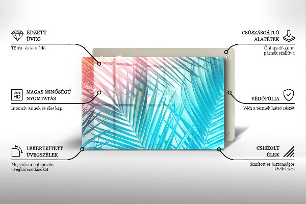 Herdabdeckung Pastellblätter