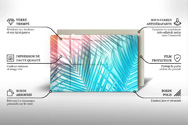 Herdabdeckung Pastellblätter
