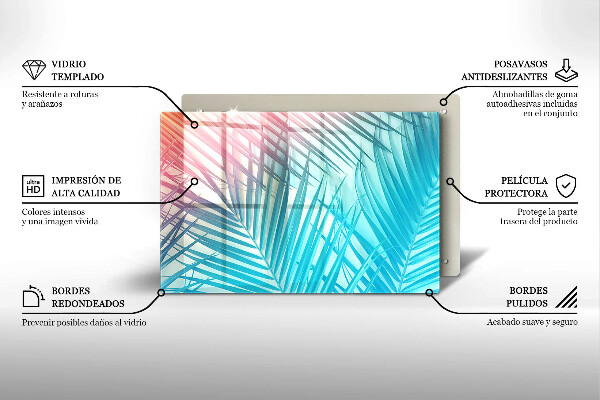 Herdabdeckung Pastellblätter