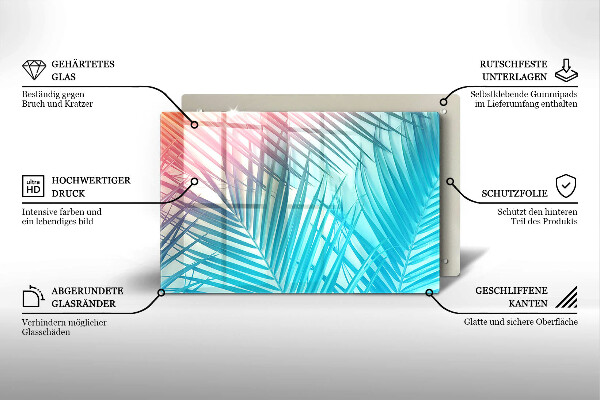 Herdabdeckung Pastellblätter
