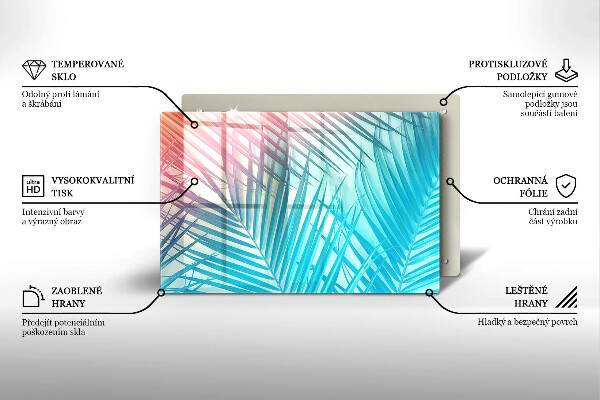 Herdabdeckung Pastellblätter