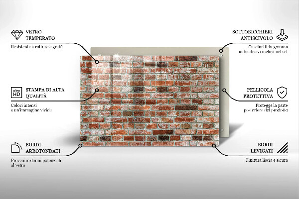 Herdabdeckung Alte Backsteinmauer
