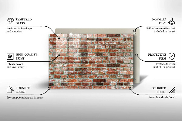 Herdabdeckung Alte Backsteinmauer