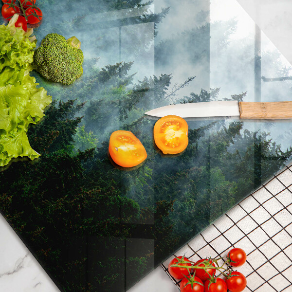 Herdabdeckung Wald im Nebel