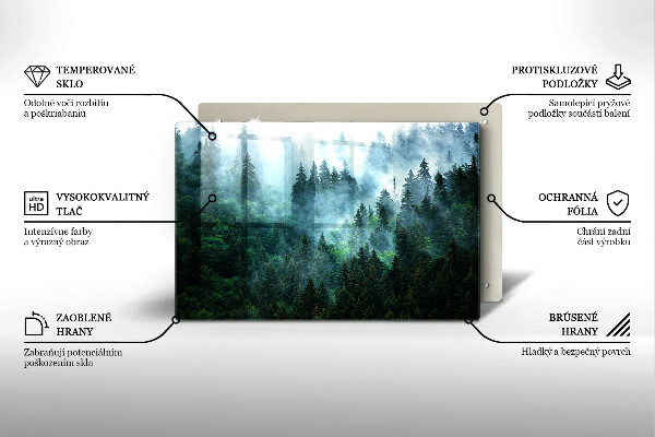 Herdabdeckung Wald im Nebel