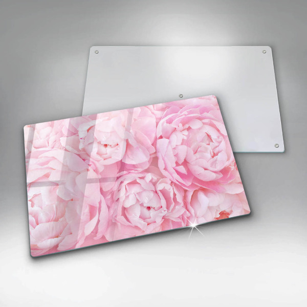 Herdabdeckung Zarte Pfingstrosen