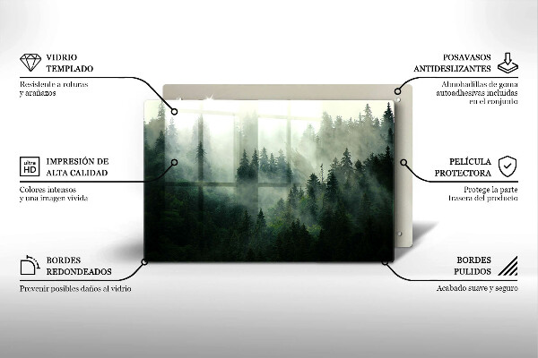 Herdabdeckung Nebelige Waldlandschaft