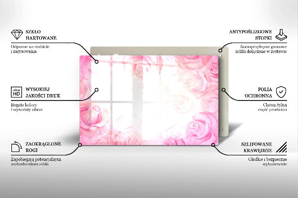 Herdabdeckung Zarter Rosenhintergrund