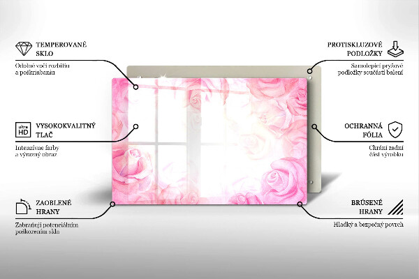 Herdabdeckung Zarter Rosenhintergrund