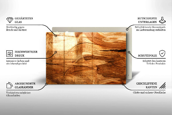 Herdabdeckung Holzbrettstruktur