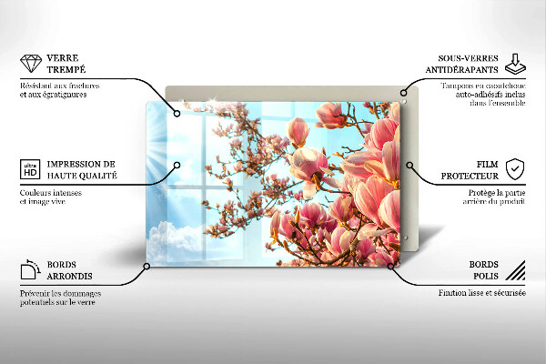 Herdabdeckung Rosa Blumenbaum