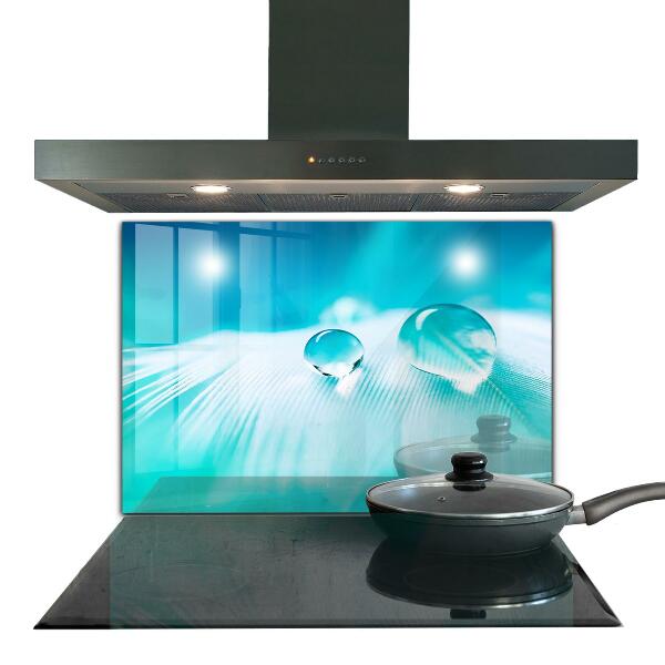 Küchenrückwand Fliesenspiegel Tau auf zarter Feder