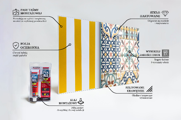 Küchenrückwand Fliesenspiegel Portugiesische Mosaikornamente