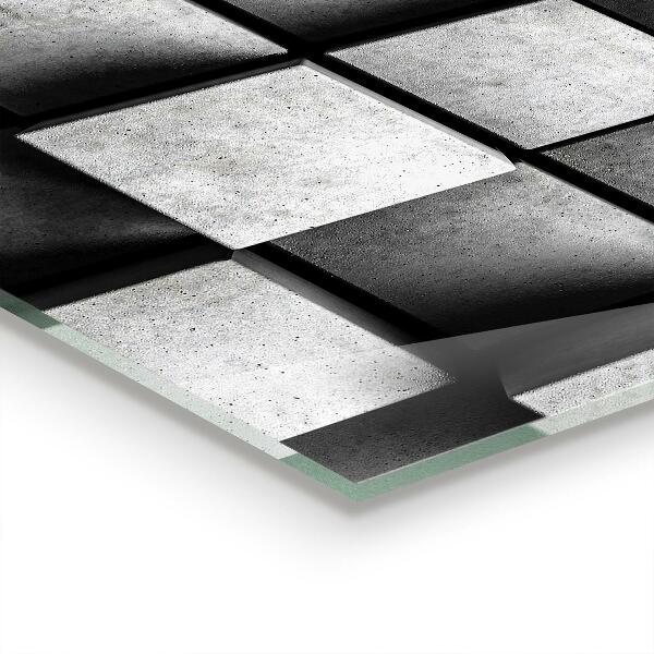 Küchenrückwand Spritzschutz Geometrisches Muster der Würfel