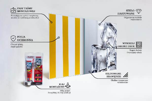 Küchenrückwand Spritzschutz Erfrischung mit Eiswürfeln