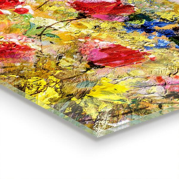 Küchenrückwand Spritzschutz Ölgemälde „Sommerwiese“.