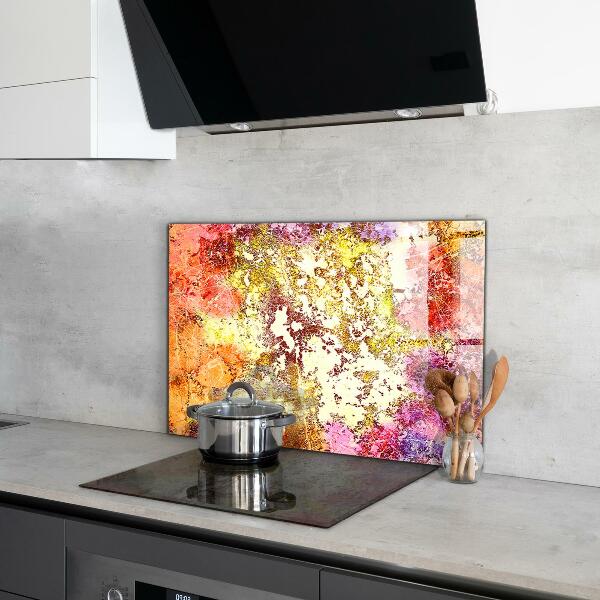 Küchenrückwand Spritzschutz Orangefarbene Abstraktion