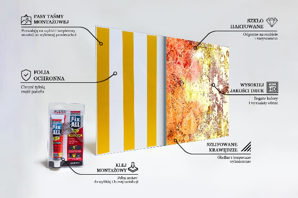 Küchenrückwand Spritzschutz Orangefarbene Abstraktion