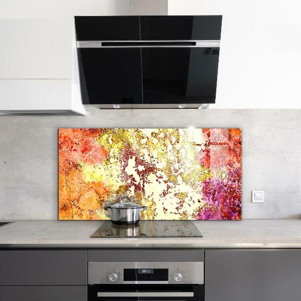 Küchenrückwand Spritzschutz Orangefarbene Abstraktion