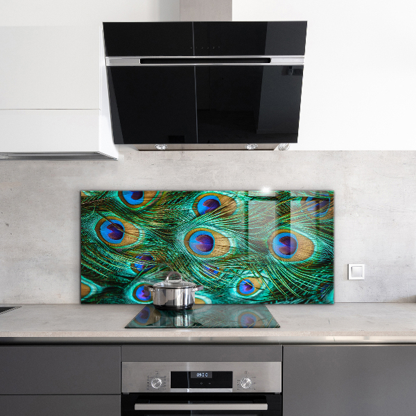 Küchenrückwand Fliesenspiegel Pfauenfedern schöne Natur