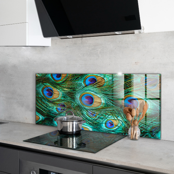 Küchenrückwand Fliesenspiegel Pfauenfedern schöne Natur