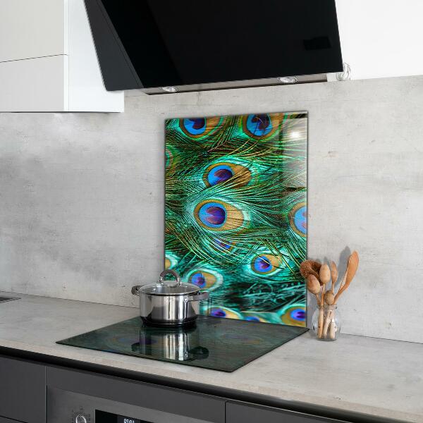 Küchenrückwand Fliesenspiegel Pfauenfedern schöne Natur