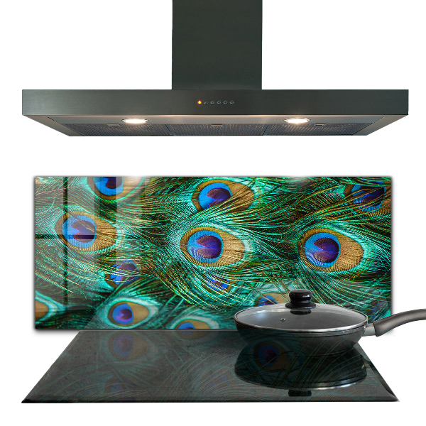 Küchenrückwand Fliesenspiegel Pfauenfedern schöne Natur