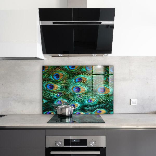 Küchenrückwand Fliesenspiegel Pfauenfedern schöne Natur