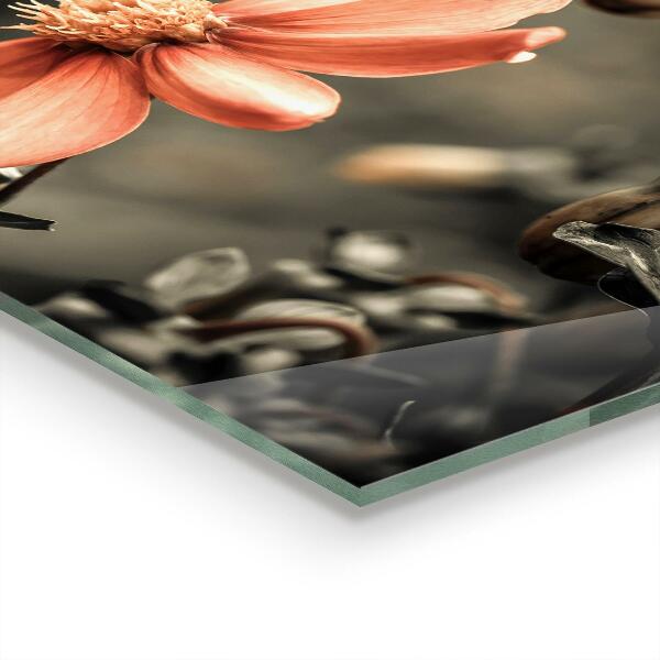 Küchenrückwand Spritzschutz Vintage Blütenknospe