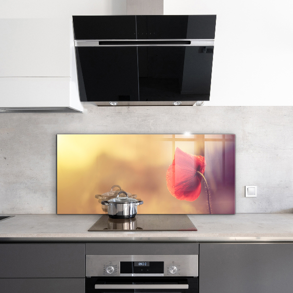 Küchenrückwand Spritzschutz Vintage Mohnpflanze