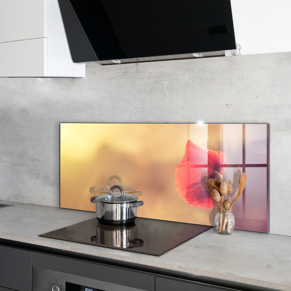 Küchenrückwand Spritzschutz Vintage Mohnpflanze