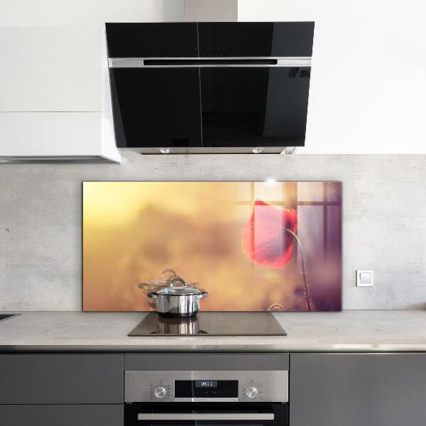 Küchenrückwand Spritzschutz Vintage Mohnpflanze