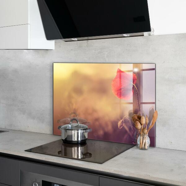 Küchenrückwand Spritzschutz Vintage Mohnpflanze