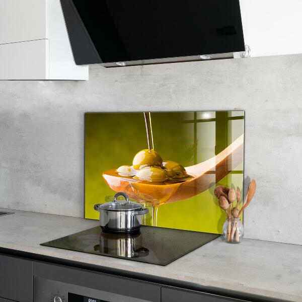 Küchenrückwand Spritzschutz Frisch gepresstes Olivenöl