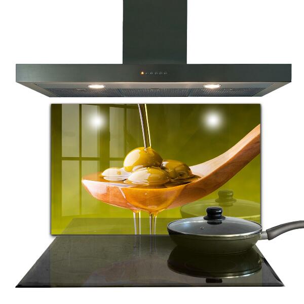 Küchenrückwand Spritzschutz Frisch gepresstes Olivenöl