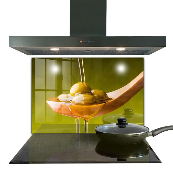 Küchenrückwand Spritzschutz Frisch gepresstes Olivenöl