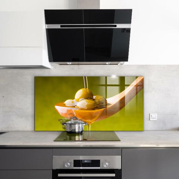 Küchenrückwand Spritzschutz Frisch gepresstes Olivenöl