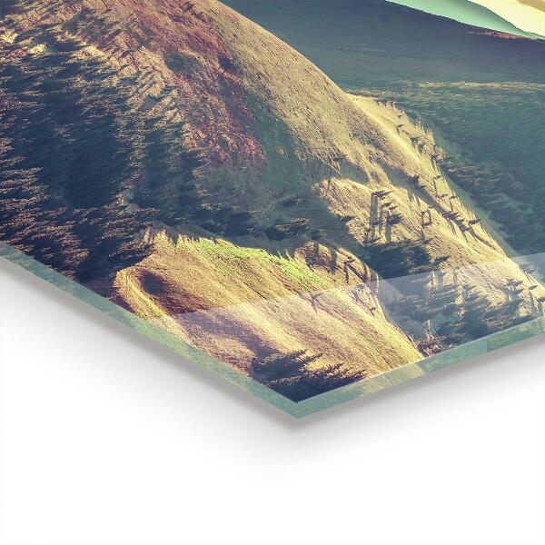 Küchenrückwand Fliesenspiegel Berglandschaft im Herbst