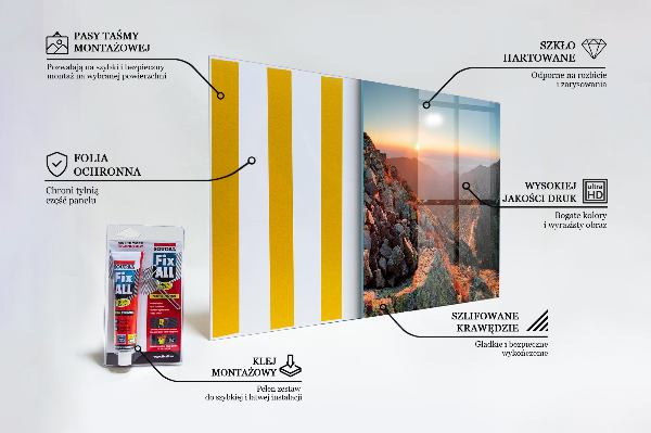 Küchenrückwand Fliesenspiegel Bergpanorama-Sonnenuntergang