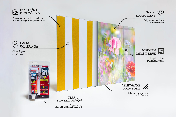 Küchenrückwand Spritzschutz Sommerwiese mit Mohnblumen