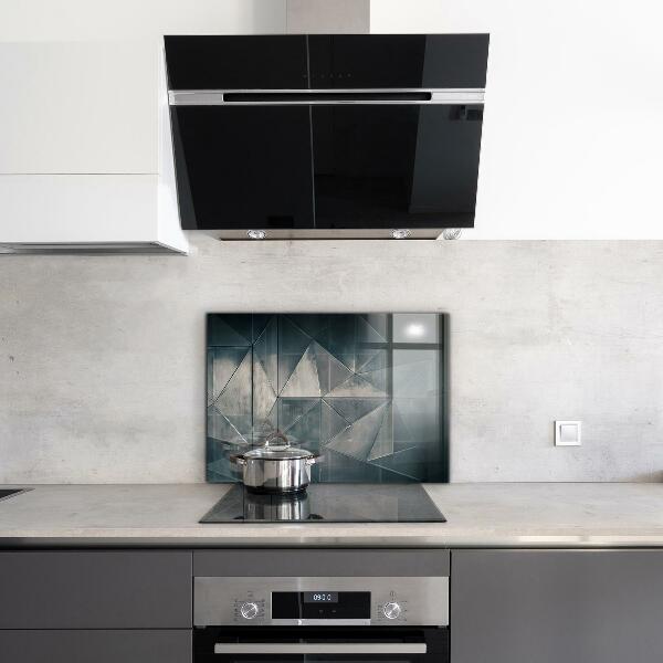 Küchenrückwand Fliesenspiegel Abstrakte Metalldreiecke