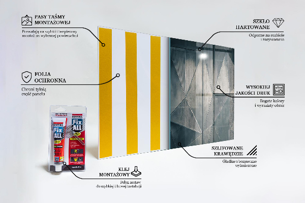 Küchenrückwand Fliesenspiegel Abstrakte Metalldreiecke