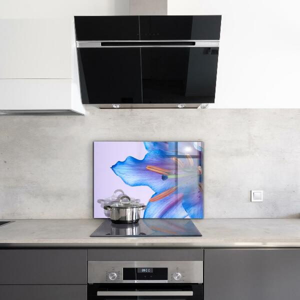 Küchenrückwand Spritzschutz Wunderschöne blaue Lilie