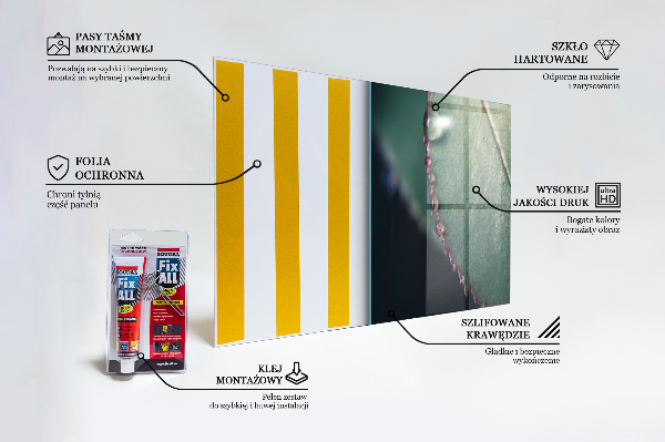Küchenrückwand Spritzschutz Blatt mit einem Tautropfen