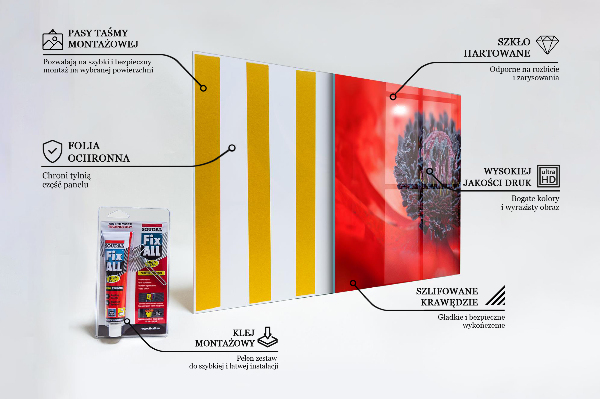 Küchenrückwand Spritzschutz Details zur roten Mohnblume