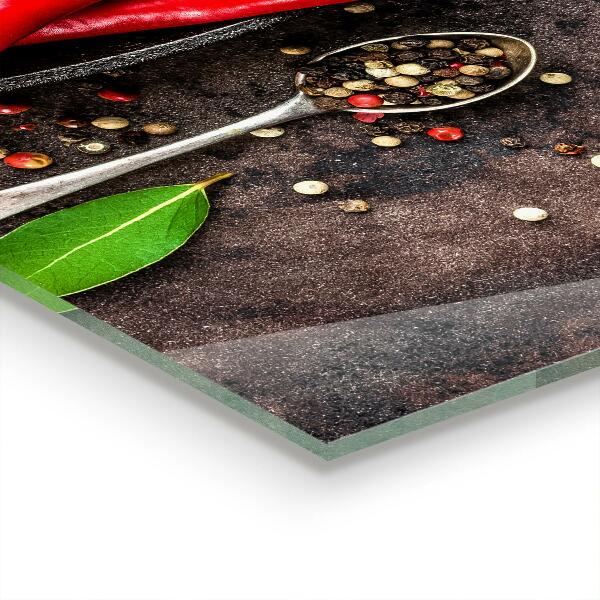 Küchenrückwand Spritzschutz Peperoni kochen