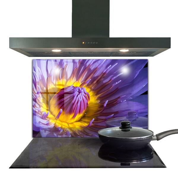 Küchenrückwand Spritzschutz Lila Blumendetails