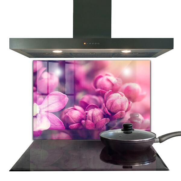 Küchenrückwand Spritzschutz Rosa Lilien natürliche Schönheit